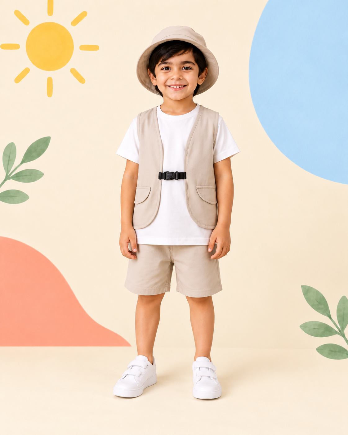 Beige Adventure Vest Set - product image 1