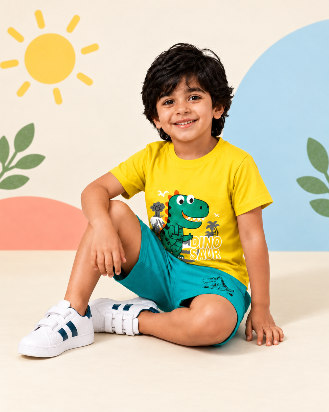 Yellow Dinosaur Short Set - product image 1