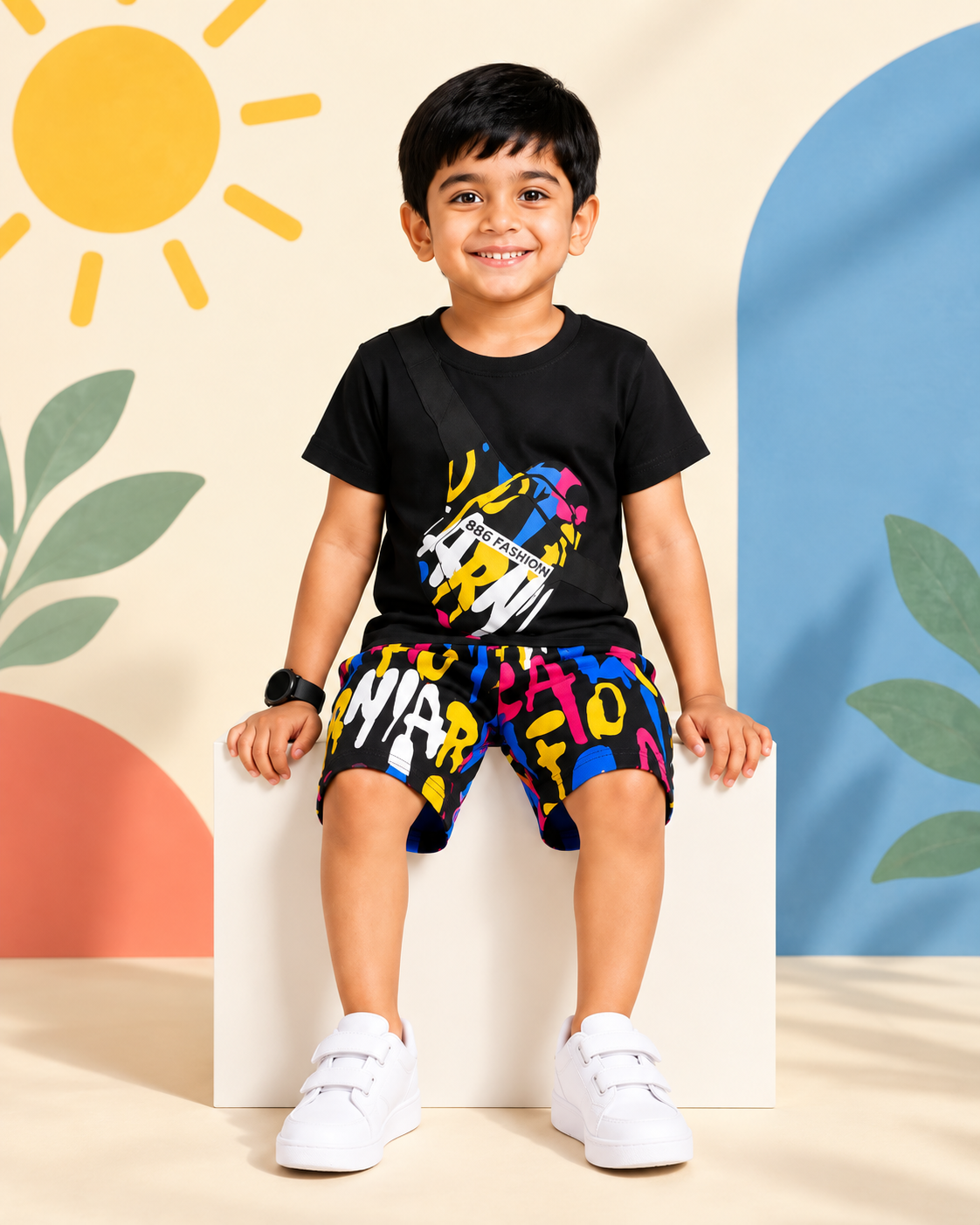 Black Graffiti Short Set - product image 2