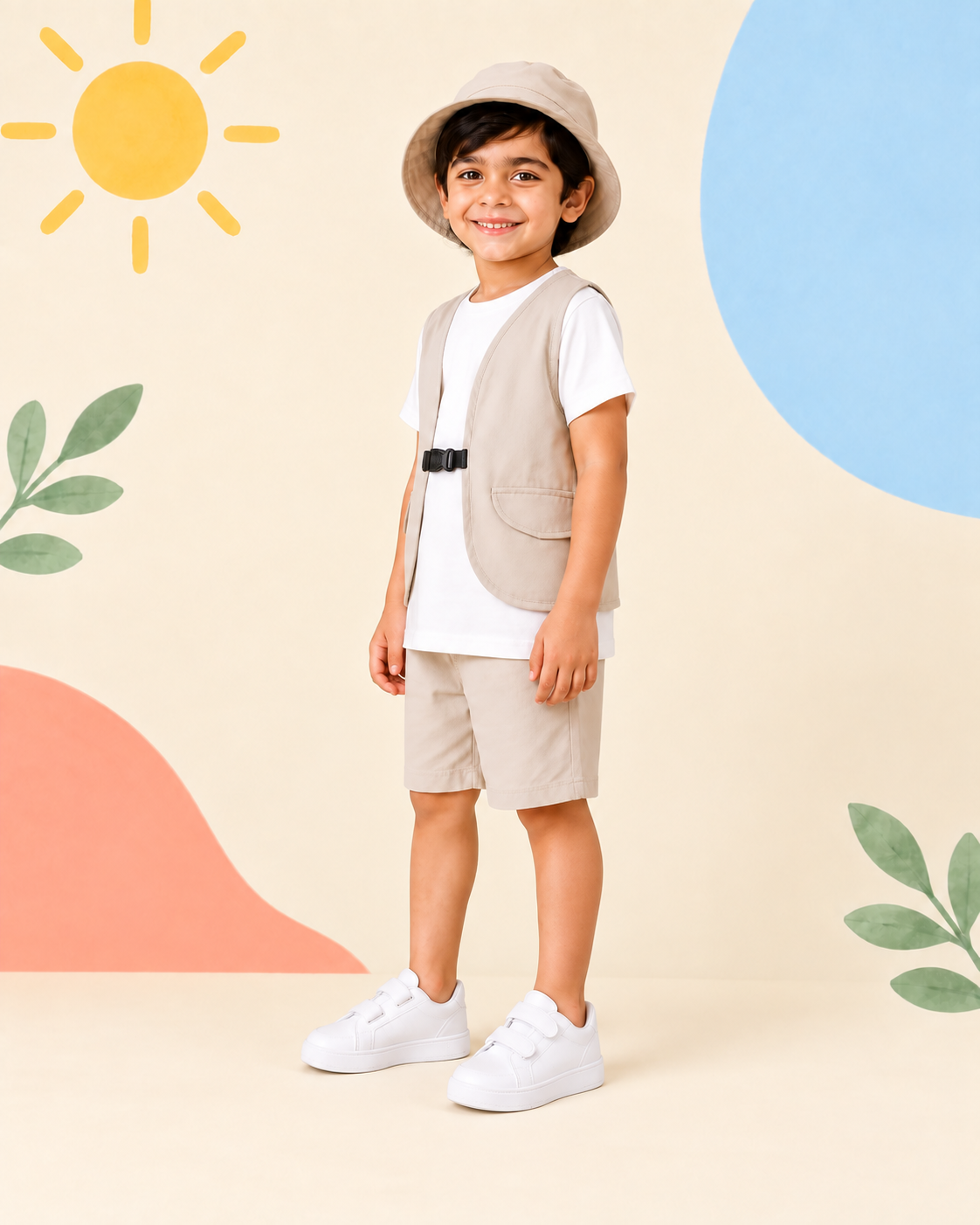 Beige Adventure Vest Set - product image 3