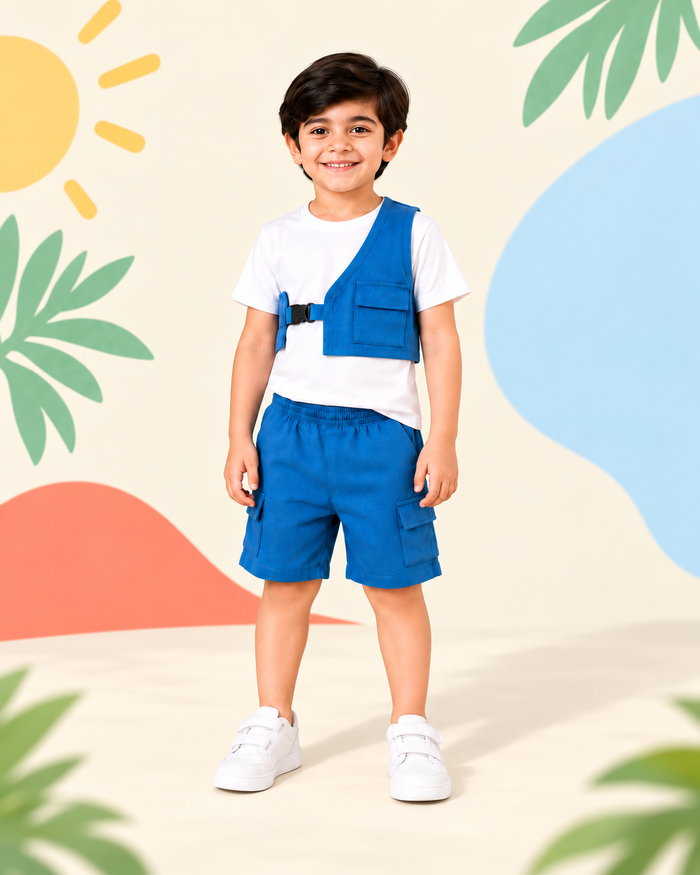 Royal Blue Adventure Vest Set
