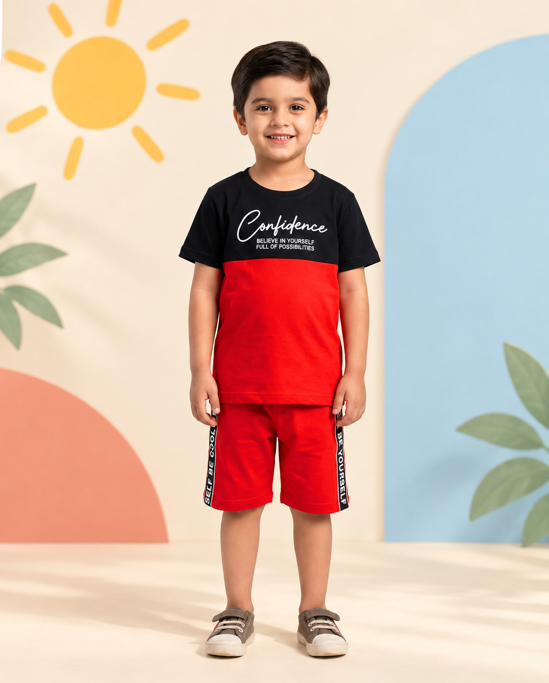 Black Red Classic Short Set - product image 1