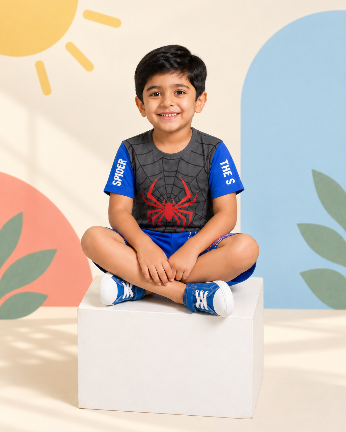 Blue Spider Graphic Short Set - product image 2