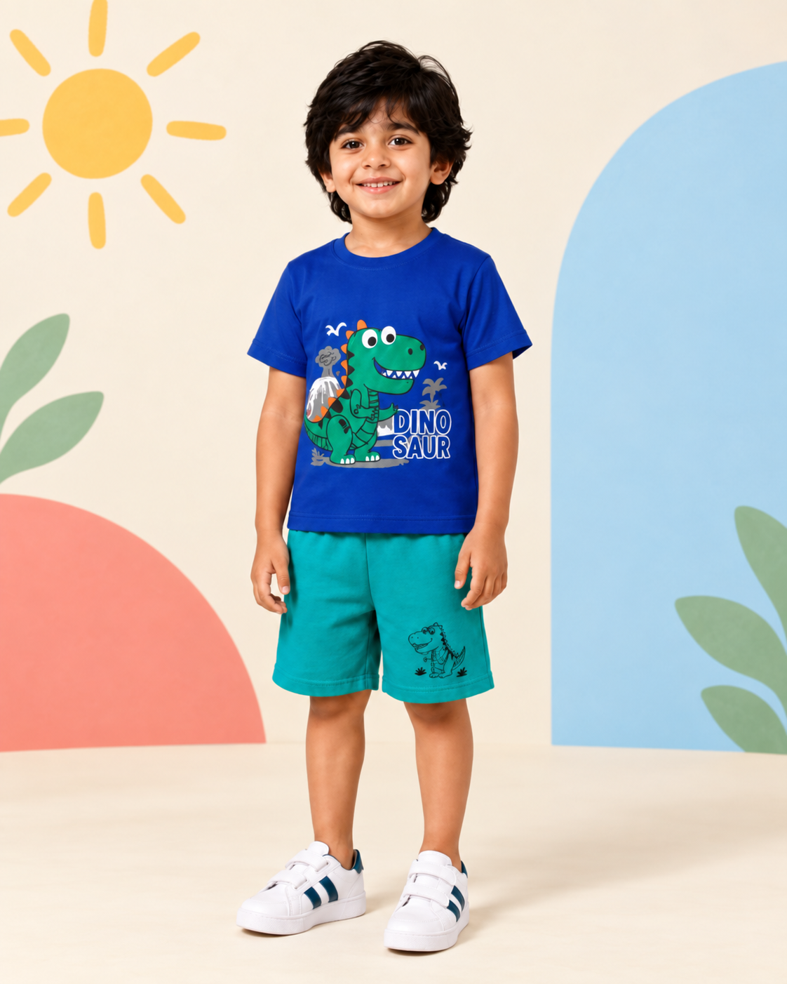 Blue Dinosaur Short Set - product image 1
