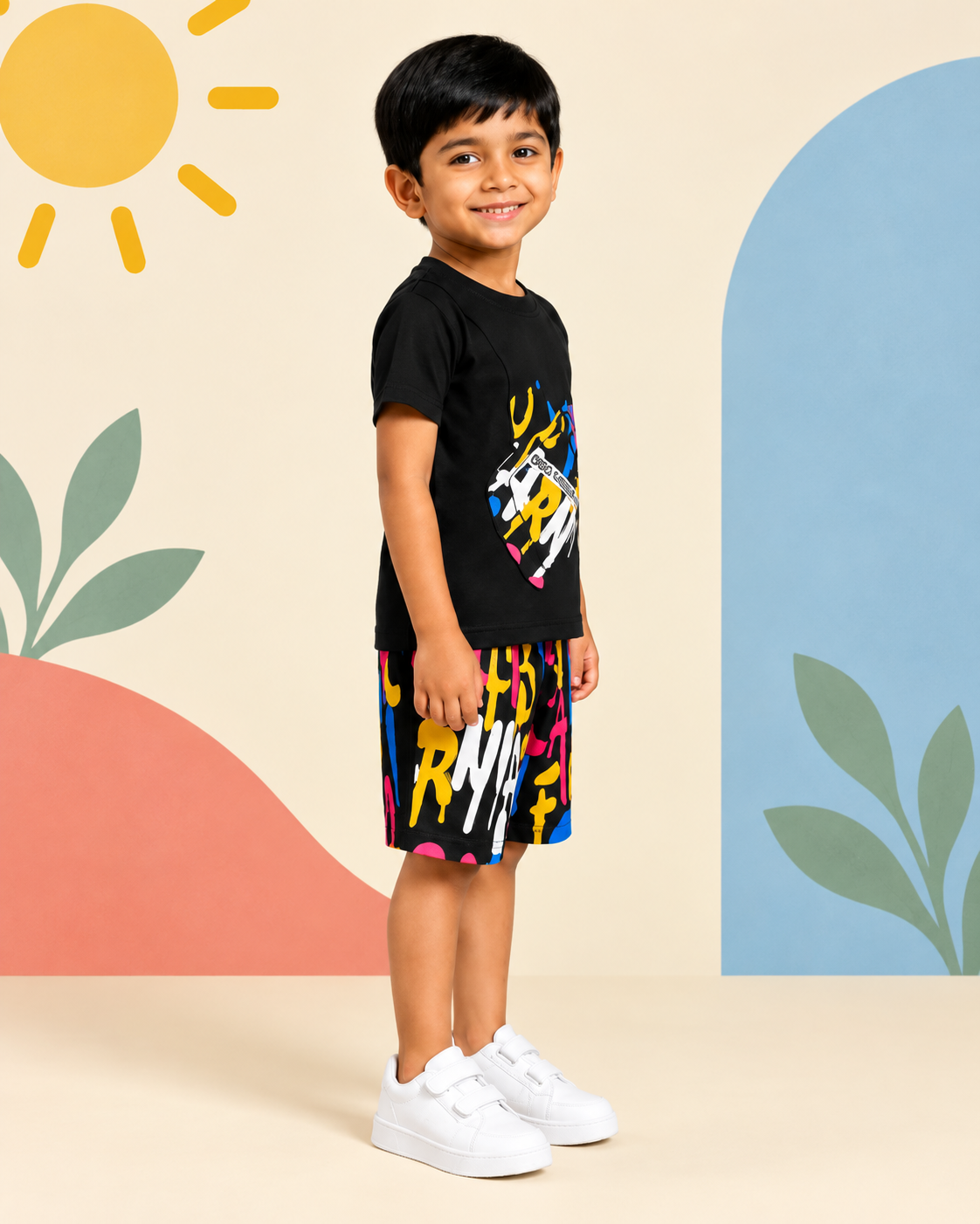 Black Graffiti Short Set - product image 3
