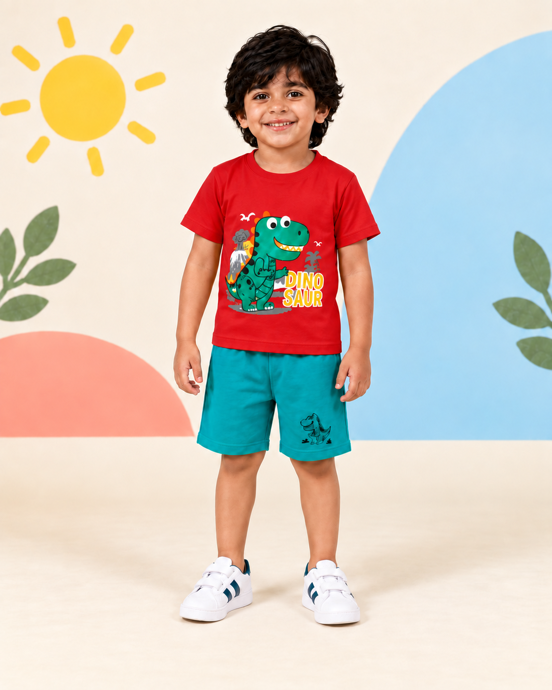 Red Dinosaur Short Set - product image 1