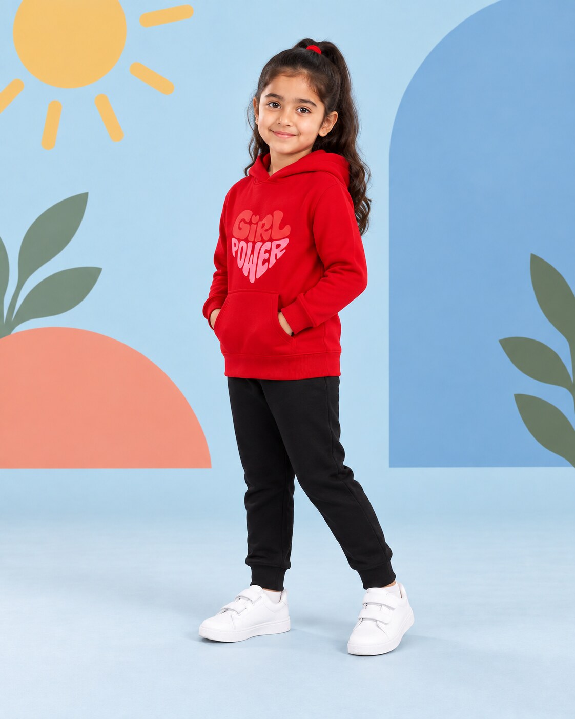 Kids Winter Hoodie Set | We Can Be Heroes - front standing