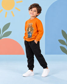 Kids Winter Sweat Shirt Set | Versace Printed - side angle