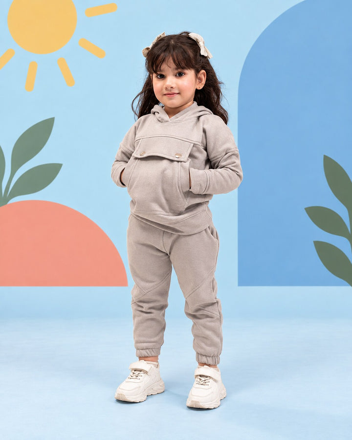 Mocha Grey Comfort Set – Unisex Winter Fleece Wear